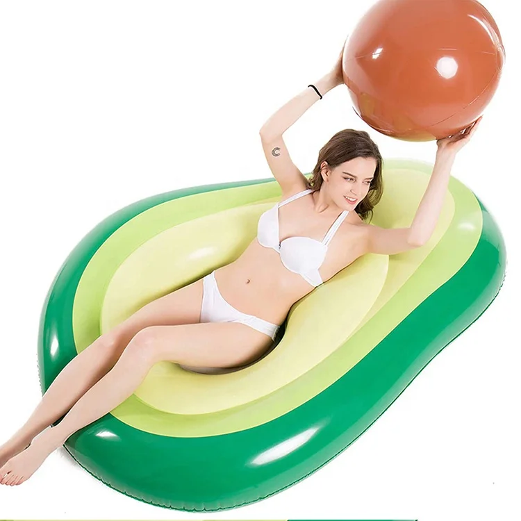 

Large Storage Swimming Pool Lightweight Avocado Floating On Sale, Green fruit