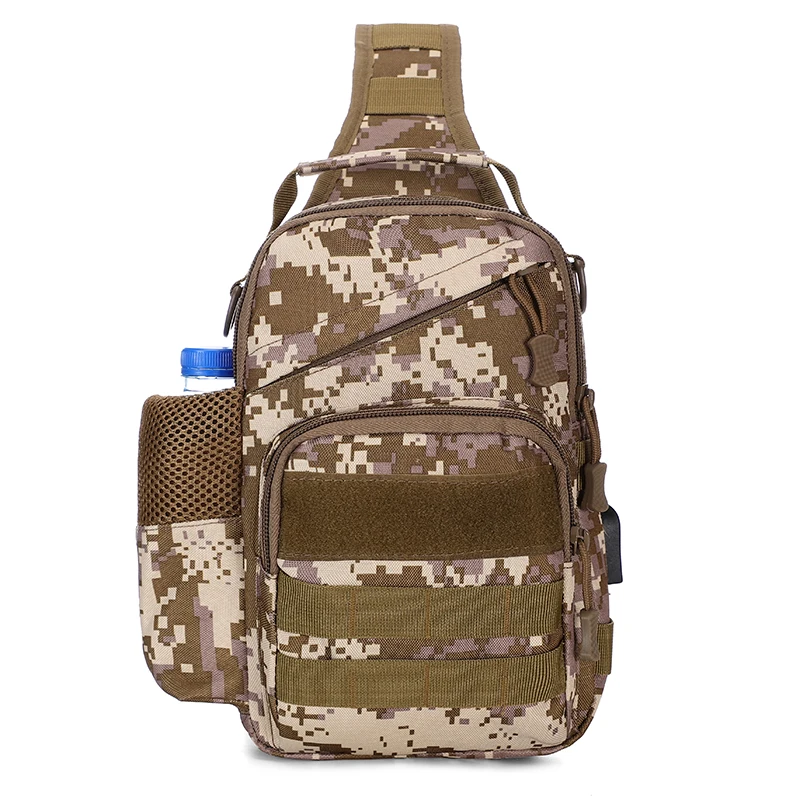 

Men's chest bag crossbody sports shoulder bag camouflage waterproof backpack