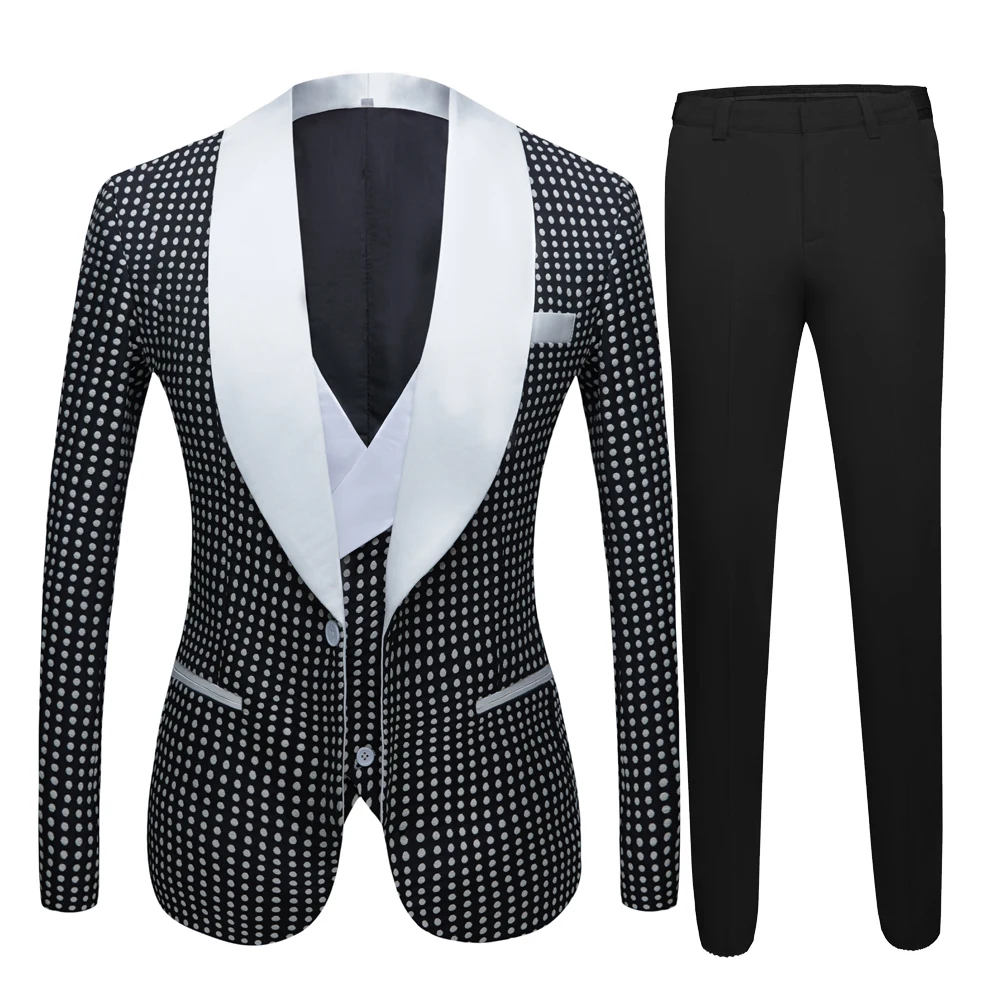 

Men's Vintage Three piece suit Hot spring men's latest custom design suit groom wedding suit Night Club Singers Prom Party