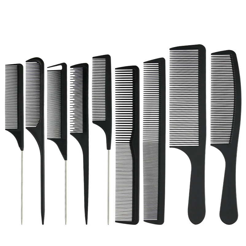 

Marigold Professional Salon Dressing Tool Custom Black Heat Resistant Teasing Comb Pin Tail Stainless Steel Carbon Comb