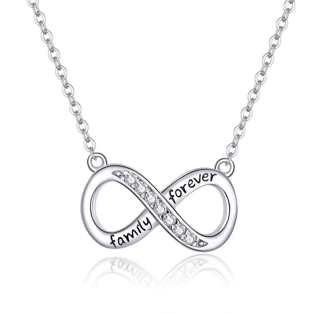 

SCN352 New Arrival Infinity Love Family Forever Short Chain Necklace