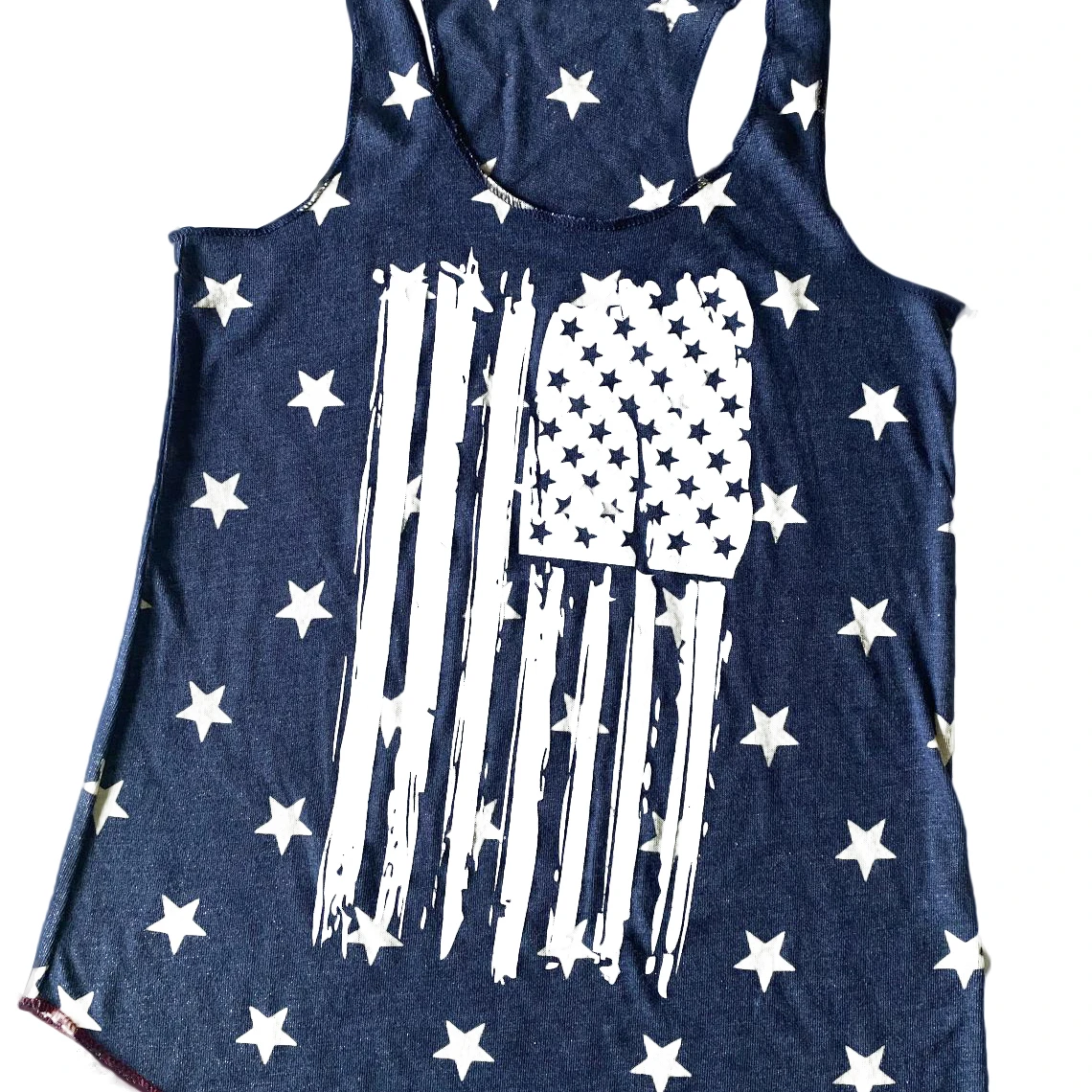 

Women's casual y-shaped flag vest