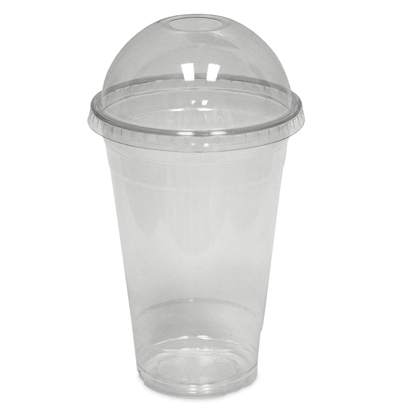 

Disposable 89mm caliber 16oz clear cold drink PET blister milktea juice coffee cup with lid plastic