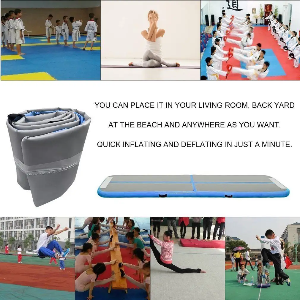 Outdoor and Indoor Soft and Safety 20 ft 4 inch thick PVC Tarpaulin Gymnastics Training Air track