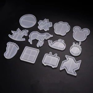 Image of DIY quick sand Multiple shape silicone pendant Molds Resin shaker mold