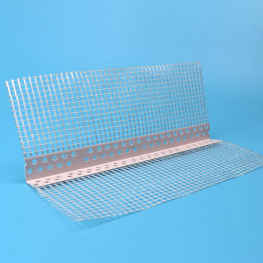 
plastic angle bead with mesh/drywall corner bead with mesh/PVC bead with mesh 