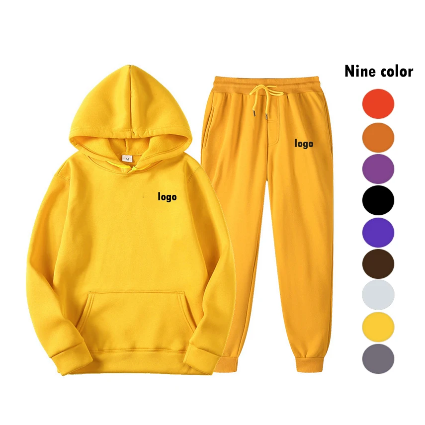 

Free custom logo men hoodie custom Sweatshirt Printed oversized plain mens hoodies sweatpants and hoodie set