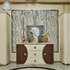 steel frame leather cabinet with four drawers luxury living room leather movable storage drawer cabinet