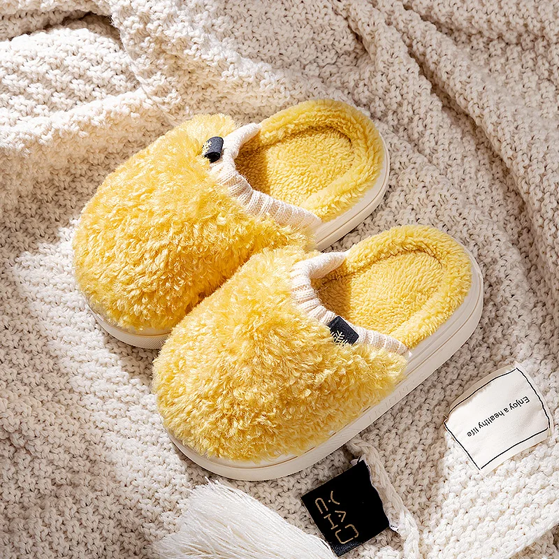 

Cheerful Mario Girls' cotton slippers, fur shoes, home indoor non-slip baby cotton shoes