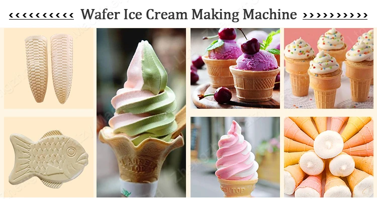 High efficiency automatic Serbia waffle ice cream cone machine