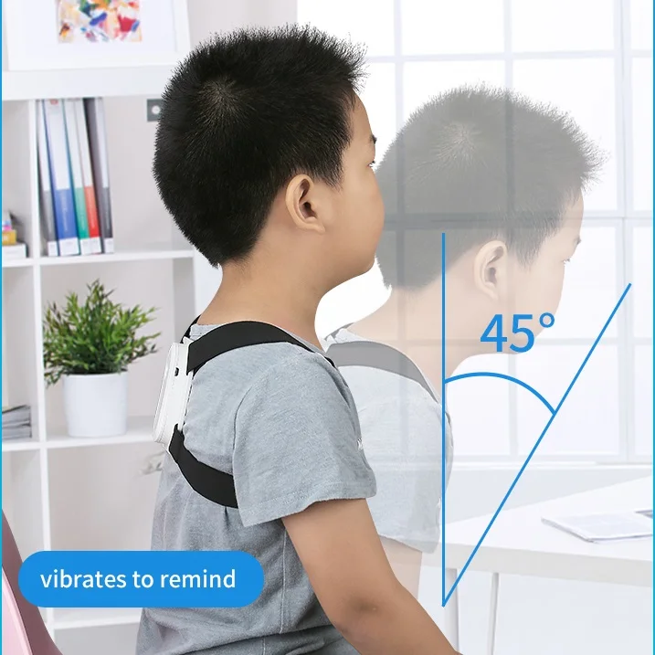 

Auto Vibration Battery USB Smart Posture Corrector Belt Adjustable Brace Back Support
