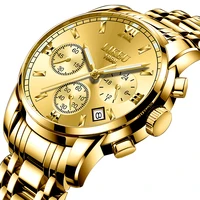 

Hot design fashion waterproof gold luminous wrist quartz watch mens