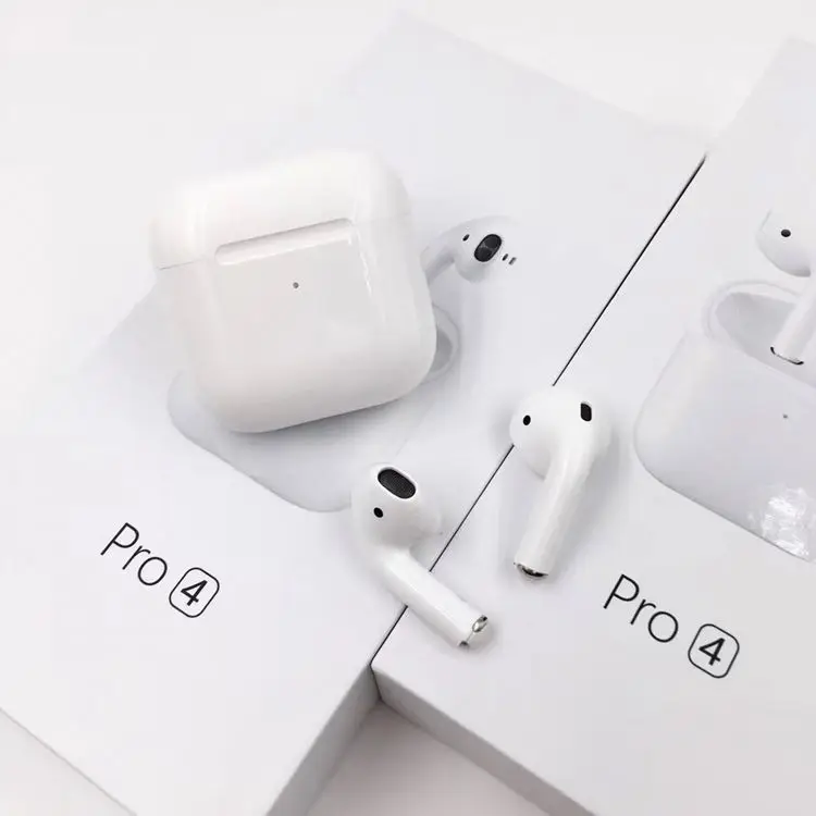 

New Hot TWS PRO4 Wireless Earphone BT5.0 Siri Headphones Touch Control Earbuds Wireless Headset earphone, White