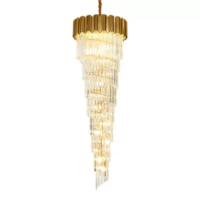 Nordic living room ceiling lamp  Crystal Chandeliers Pendant Lights For Hotel Lobby Staircase