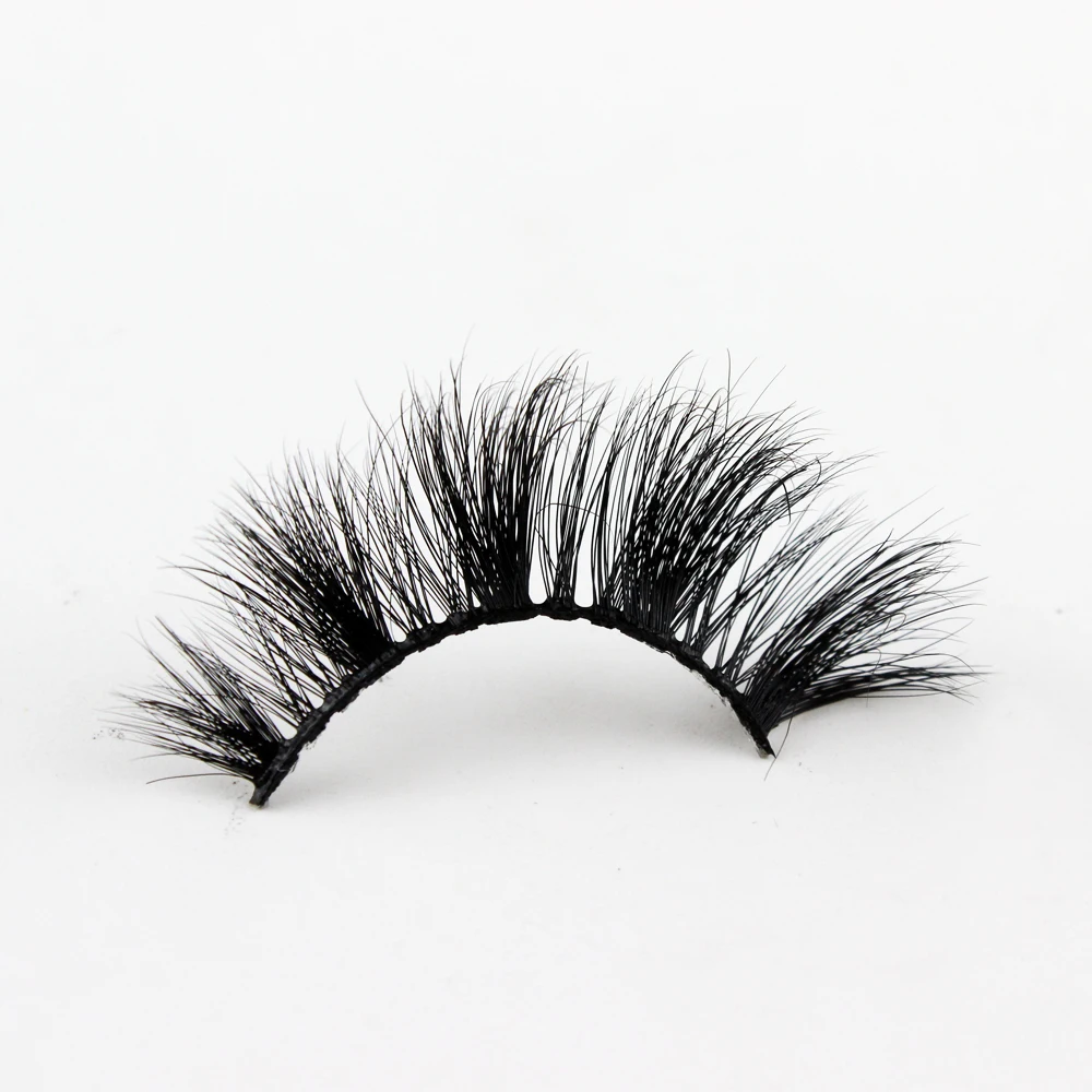 

Private label Full Strips Fluffy Wispy Lashes 3D Mink Eyelashes, Natural black