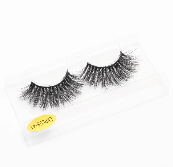 

best selling 25mm mink full strip lashes fluffy full strip lashes, Black color