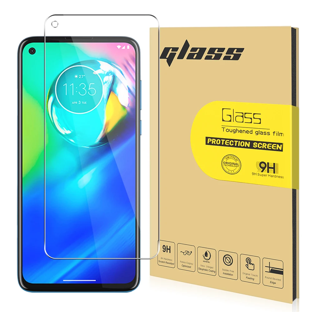 

NEW Genuine Perfect fit Touch Flexible Protection 99% Full Glue Transparent Glass Film Screen Protector For MOTO G8 POWER