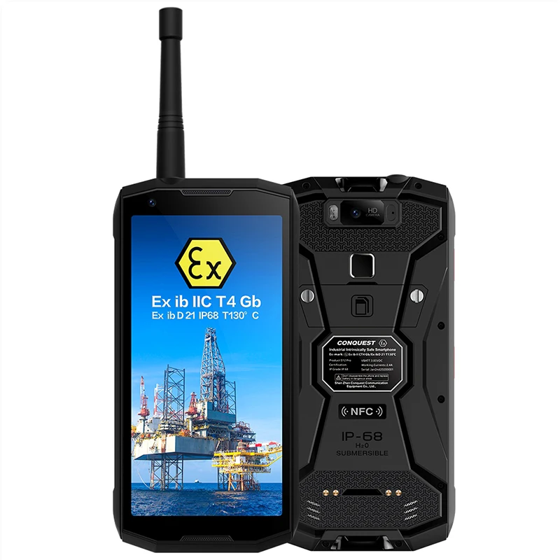 

CONQUEST S12 Pro ATEX DMR/PoC IP68 gps walkie talkie dual sim rugged military mobile phone