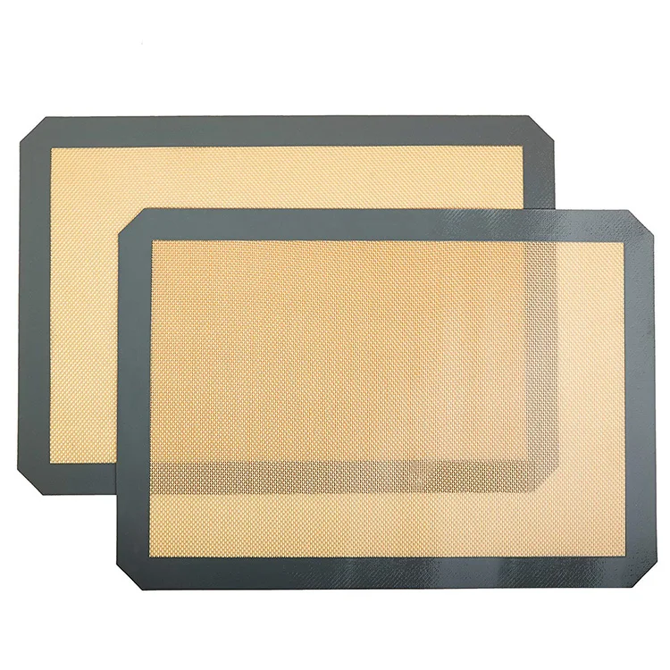 

Amazon top seller 2021 2 Pack Professional Food-grade Non-stick Baking Pastry Baking Mat, Red/grey