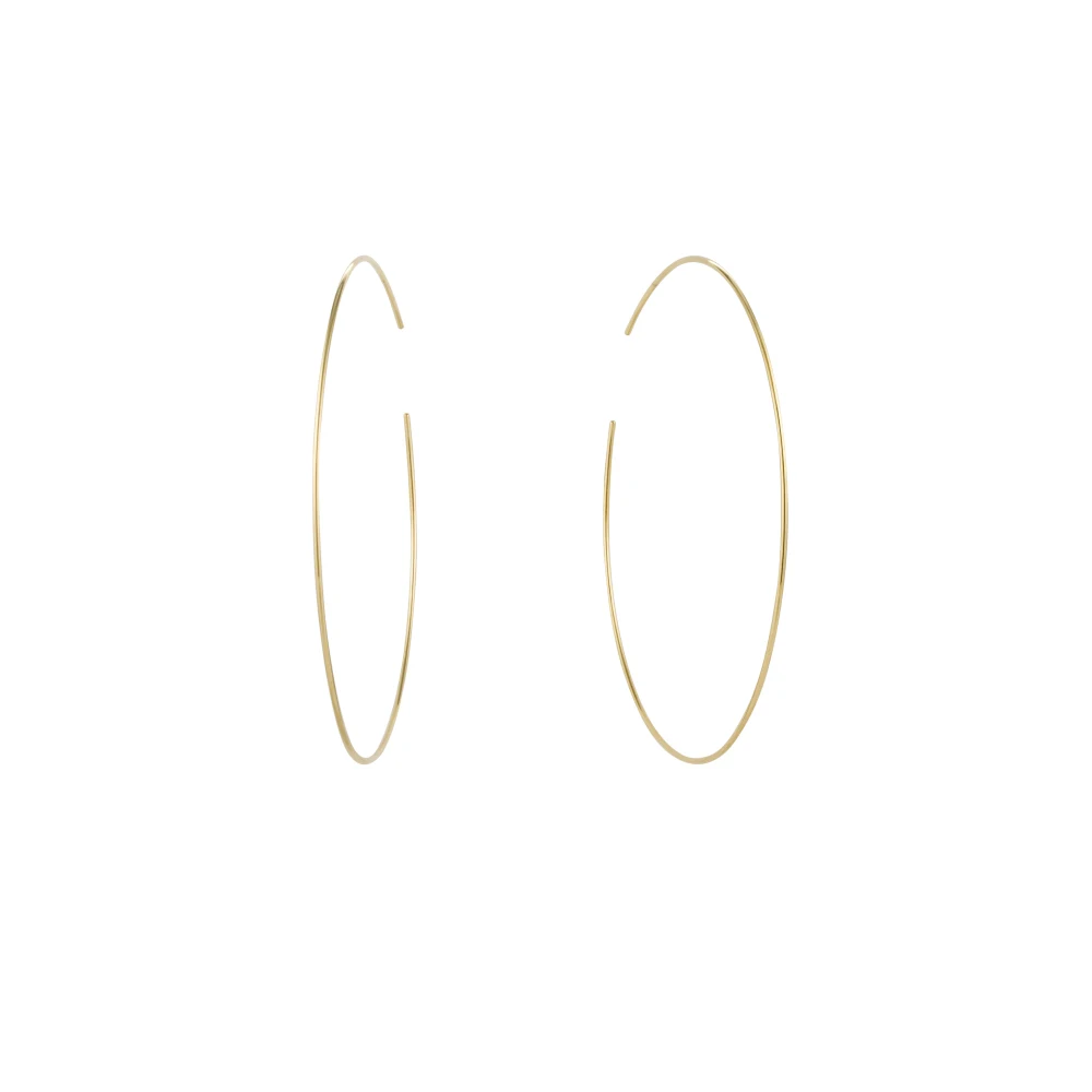 

Irregular Fashion Gold ent Curved Big Women Jewelry Earrings 14K Solid Gold Earring, Gold color