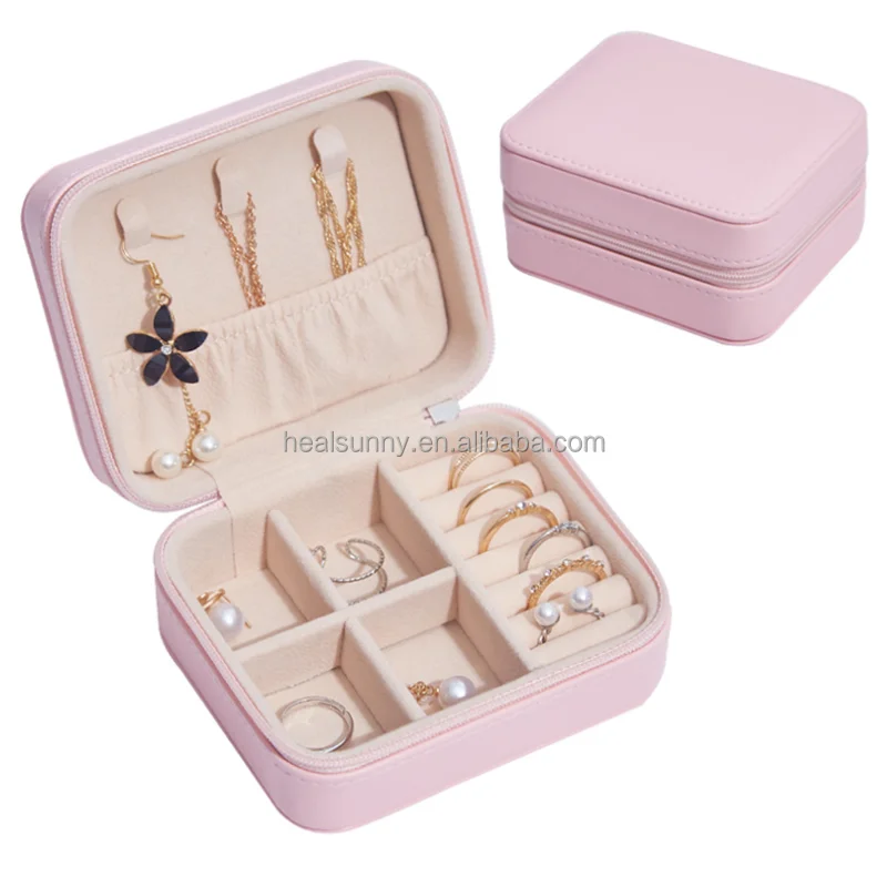 

new arrival leather jewelry storage bag travelling jewellery box, Pink , blue ,white