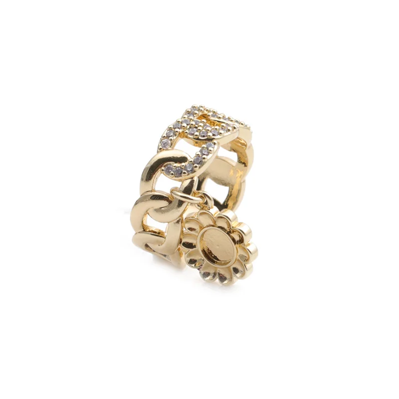

Hot selling woman jewellery accessories rings adjustable open women luxury cz ring in rings