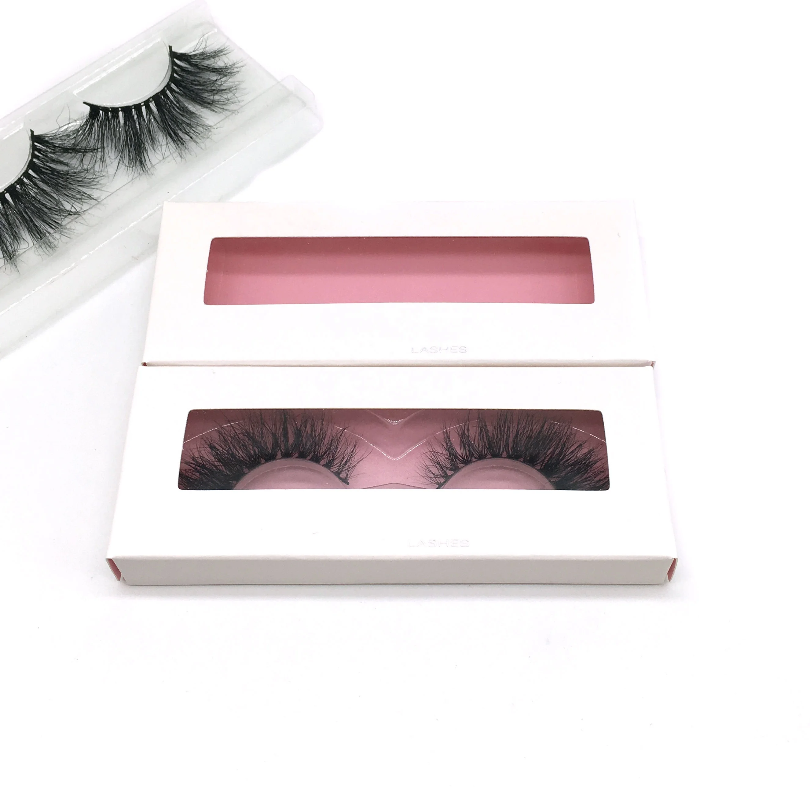

white eco-friendly paper false eyelash vendor customized boxes eyelash packaging box custom