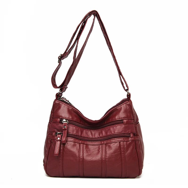 

2022 latest high-quality washed leather ladies shoulder bag messenger bag