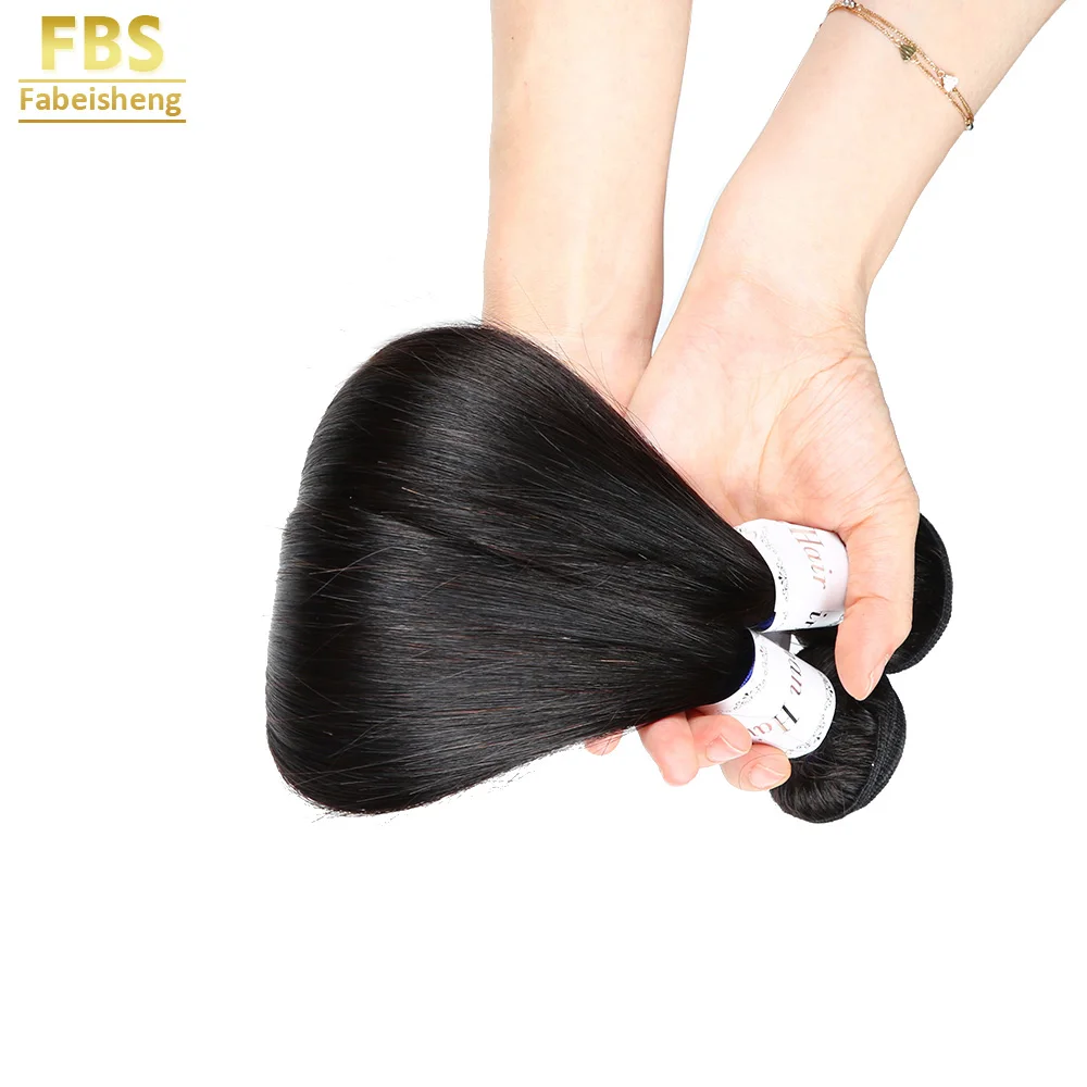 

FBS Wholesale Brazilian Hair Bundle in High Quality Original Bone Straight Virgin Hair Bundles Weaves for Woman, Natural color