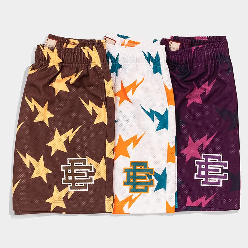 

2021 Summer beach shorts fitness running breathable fashion casual men's mesh shorts, Picture