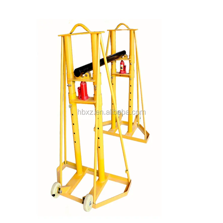 Ground Cable Laying Hydraulic Drum Jacks Cable Jacks For Wire Releasing Hydraulic Type Cable