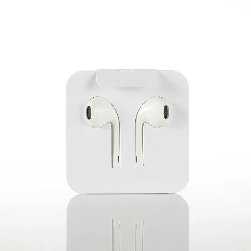 

Original Box Earphone with microphone Wired Stereo Earphones for iPhone 8 7 Plus X XS MAX XR 11 12 Wired earbuds headphones, White