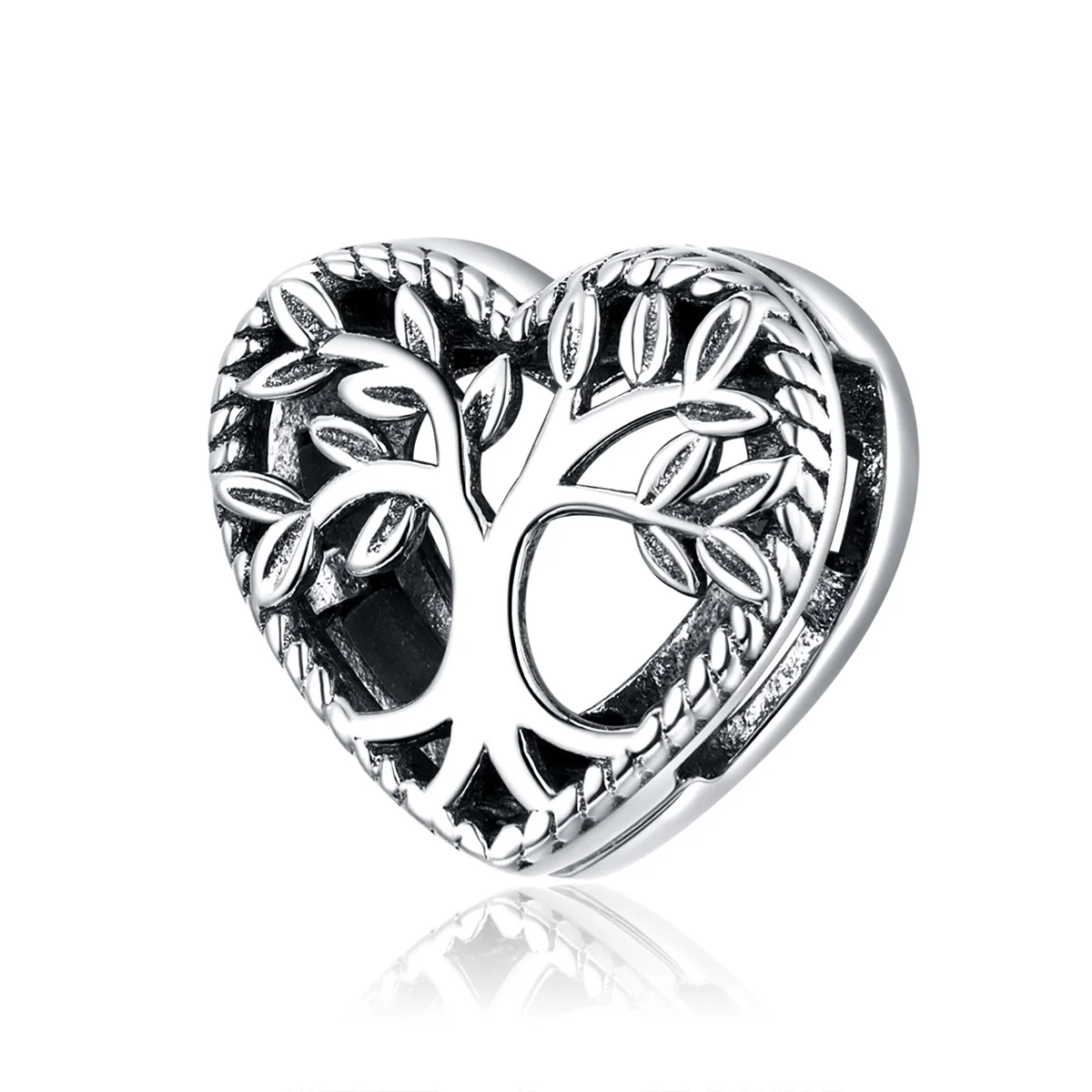 

Tree of Life Metal Beads for Women Jewelry Making 925 Sterling Oxidized Silver Heart Charm
