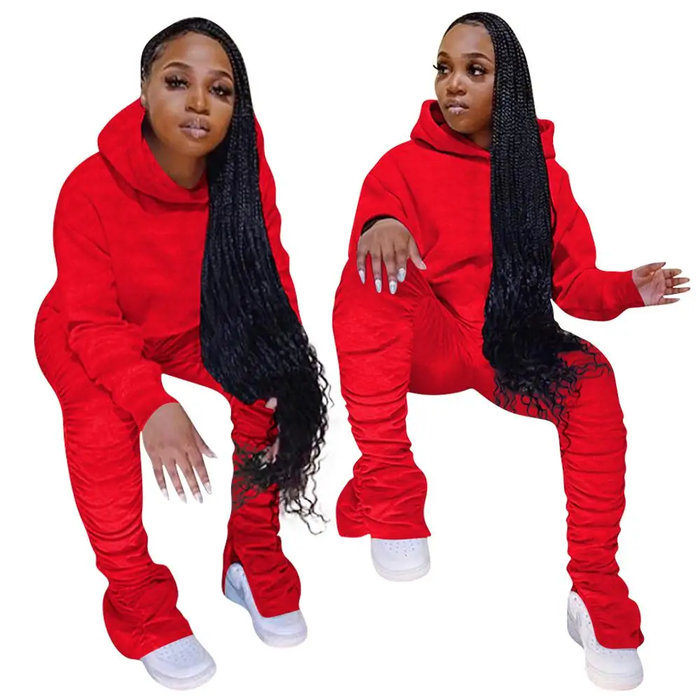 

Winter 2 piece blank tracksuit jogging suit for women