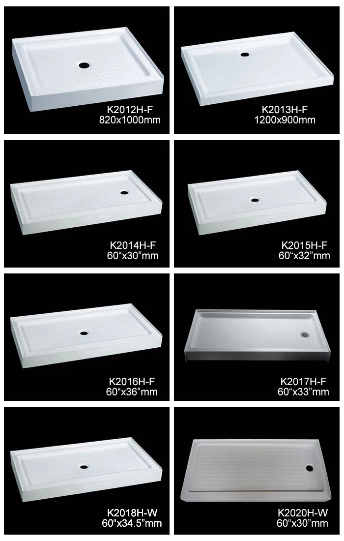Modern Design White Acrylic Shower Base Pan KMRY Wholesale