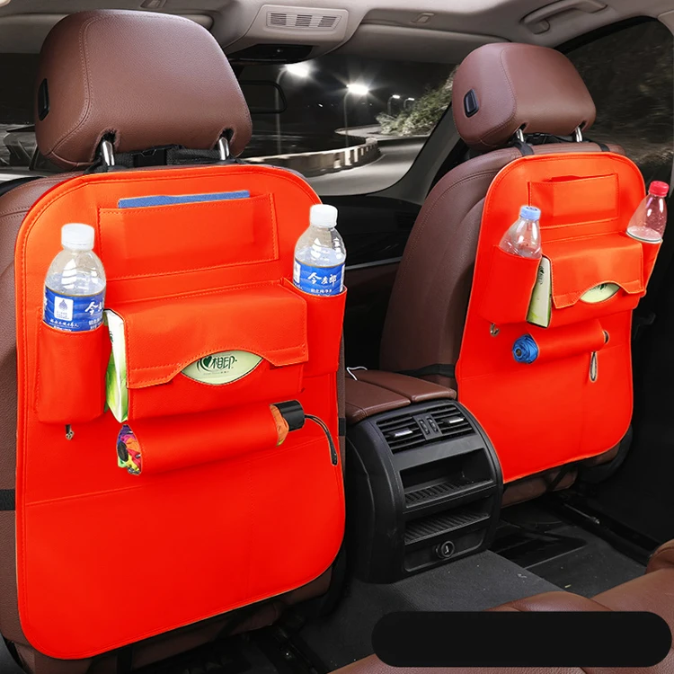 new design car back front seat protector organizer with lots of pockets