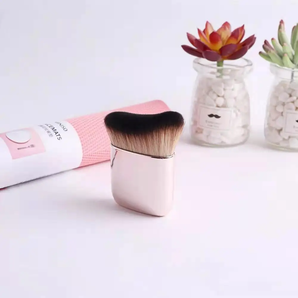 

Cute Single Pink Kabuki Loose Flat Top Foundation Makeup Brush, Black;pink