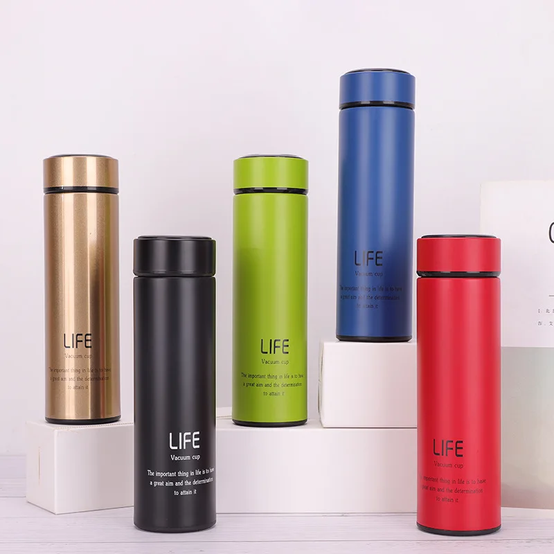 

500ml Double Layer 304 Stainless Steel Vacuum Water Bottle Business Office Coffee Tea Cup Mug Custom Gift Logo Vacuum Flask