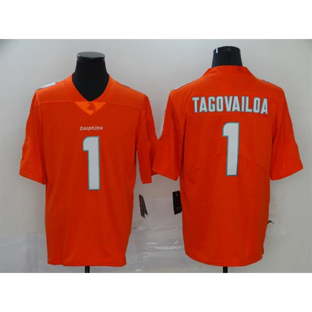 

2021 Tua Tagovailoa 1 Dolphin s American Football Jersey Top Quality Shirts Clothing Wear