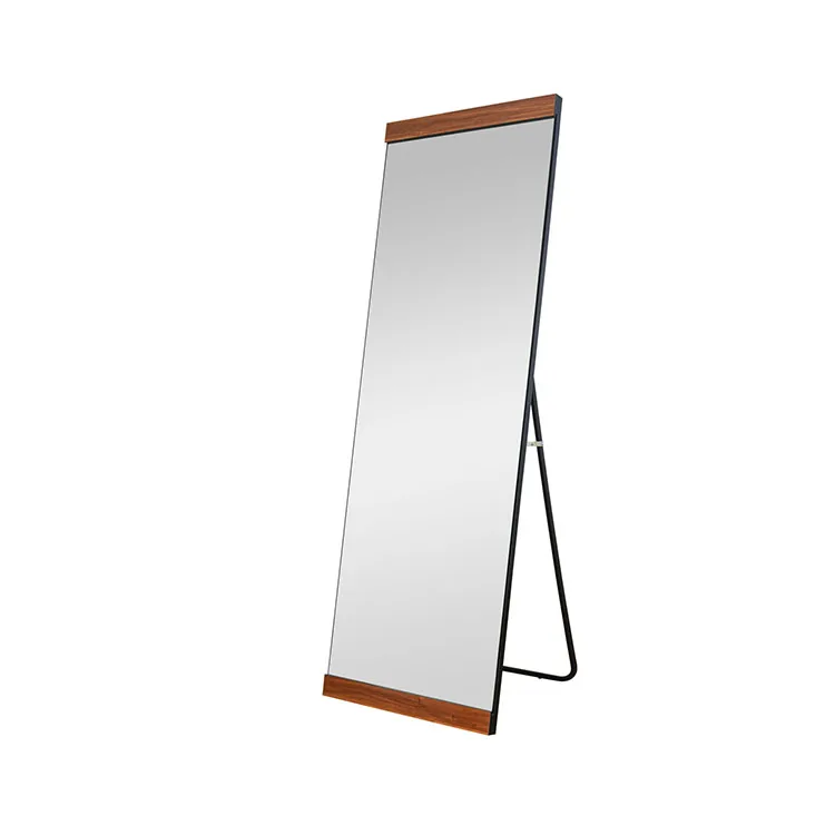 

New Decorative Solid Wood Frame Pine Wood Skin Full Body Makeup Mirror