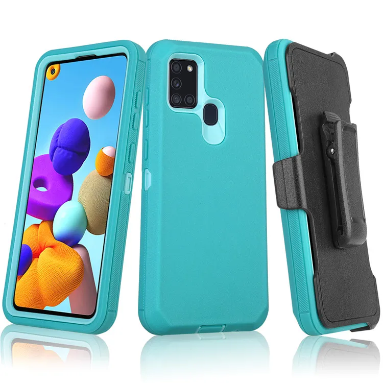 

GSCASE Phone Holster Belt Clip Case For Samsung Galaxy A21S Defender Phone Case