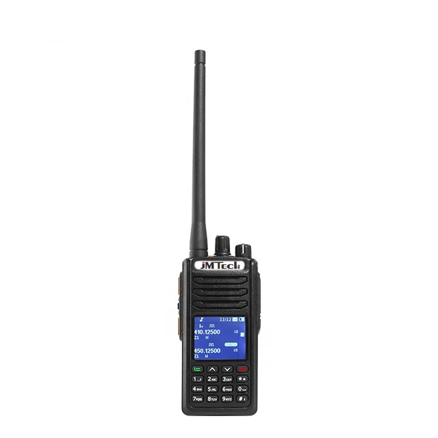 

Double PTT Dual Band digital DMR Ham Radio 10km Long Range Portable powerful Walkie Talkie Handheld Transceiver, Black