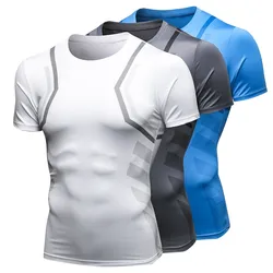 Mens Tights Sports Shirts Athletic Training Dry Fi