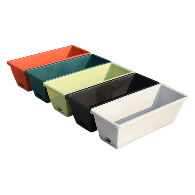 

Home Garden Plastic Flowerpot The Balcony Grows Vegetables Pot Small Size 36x15x19cm