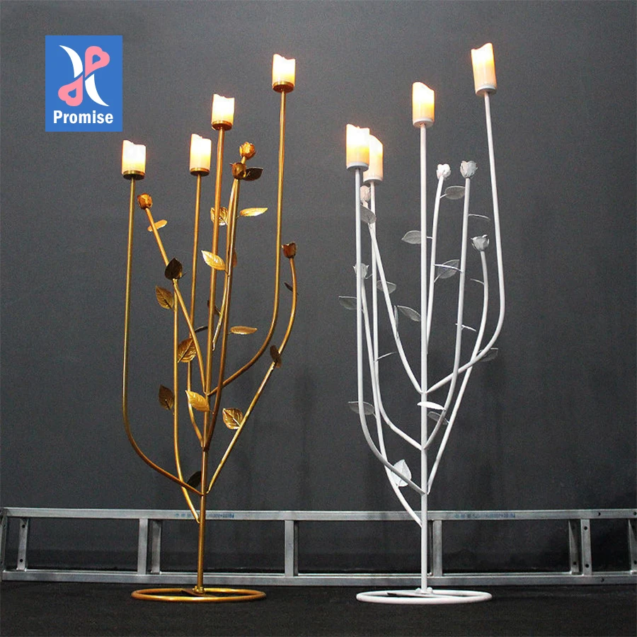 

Tree Shaped Metal Candlesticks Boutique Candle Holders Small Flower Stand for Wedding Decoration