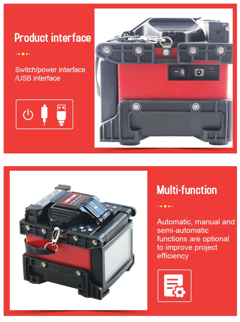 Ftth Fiber Cable Tool Device DVP 740 750 760 Fusion Splicing Machine optical fusion splicer