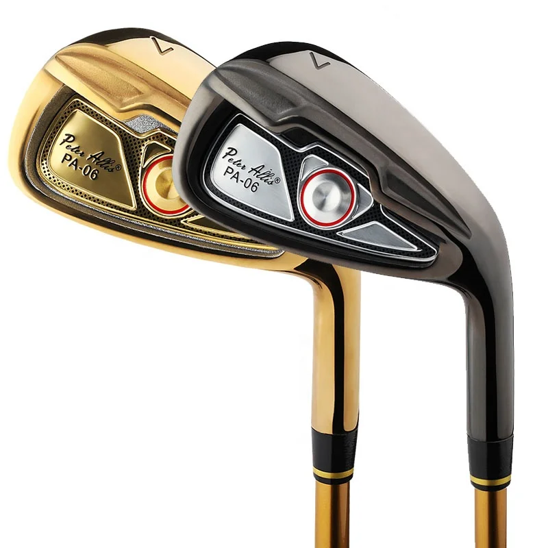 

Peter Allis Durable Men 7-Iron Wedge Golf Club with Golf Shaft, Black,gold
