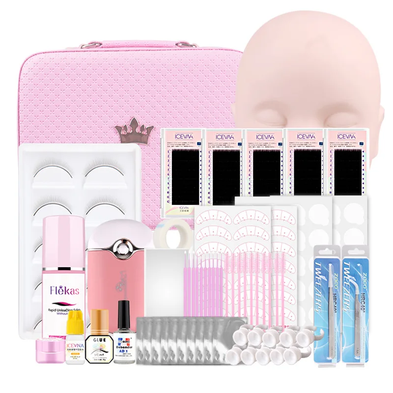 

Professional Lashes Kit False Eyelash Extensions Practice Kit Set For Beginners Makeup Training And Eyelash Graft