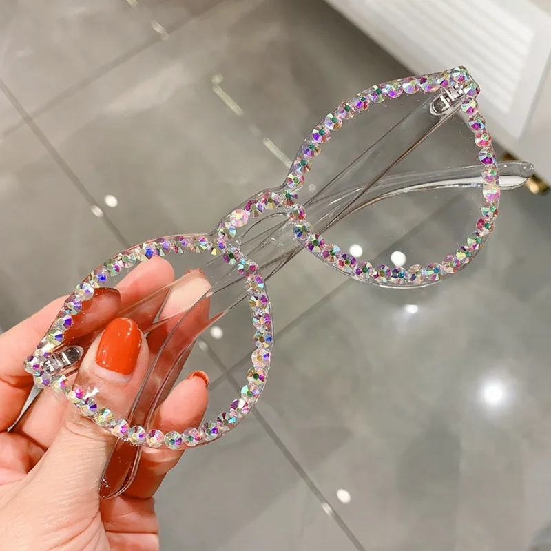 

Sexy Cat Eye Sunglasses Women Rimless Vintage Rhinestone Sun Glasses Female Lady Candy Color 2020 Eyewear Shades for women UV400, Colorful