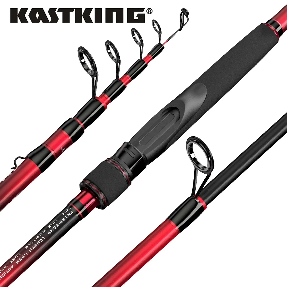 

KastKing 1.98m/2.13m M/MH 6Section EVA Handle Carbon Spinning Telescopic Fishing Rod